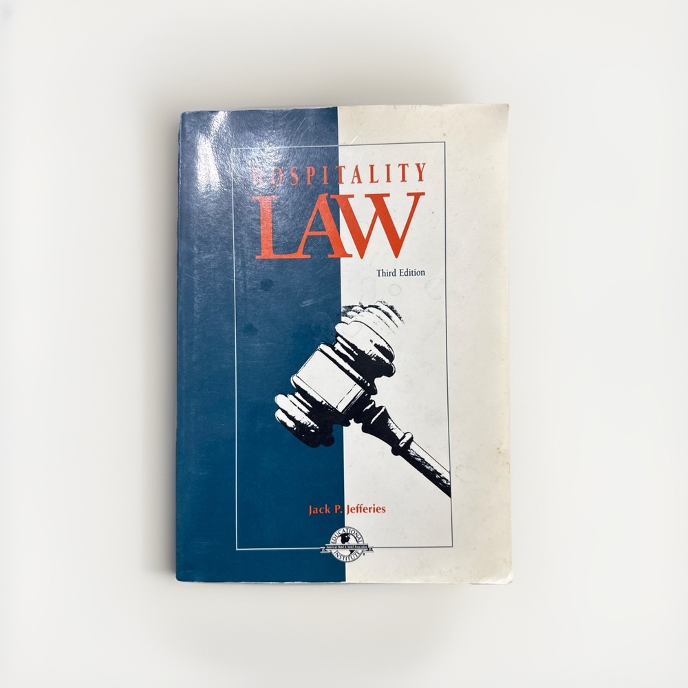 Understanding Hospitality Law 3rd Ed Jack P Jefferies PB ISBN 9780866120906